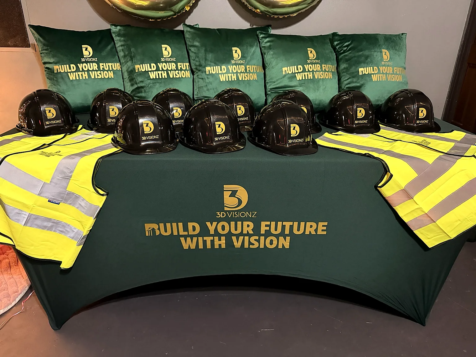 Construction company branding package produced by Adequate Apparel