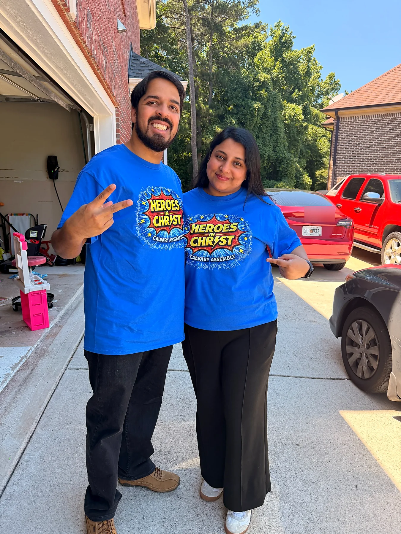 Matching group shirts produced by Adequate Apparel